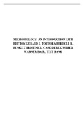 TEST BANK FOR MICROBIOLOGY: AN INTRODUCTION 13TH EDITION GERARD J. TORTORA BERDELL R. FUNKE CHRISTINE L. CASE DEREK WEBER WARNER BAIR