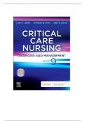 Test Bank for Critical Care Nursing Diagnosis and Management 9th Edition by Linda D. Urden, Kathleen M. Stacy Included All Chapters 1-41  ||Complete A+ Guide