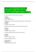 MEMMLERS ACTUAL EXAM QUESTIONS AND REVISED ANSWERS (ALL ARE CORRECT)