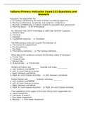 Indiana Primary Instructor Exam/133 Questions and Answers