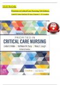 Test Bank for Priorities in Critical Care Nursing, 9th Edition, Linda D. Urden, Kathleen M. Stacy, Mary E. Lough  ||Complete A+ Guide