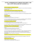 ATI RN COMPREHENSIVE PREDICTOR FORM A,B & C (EACH 180 Q&A),,ATI RN COMPREHENSIVE PREDICTOR (180 Q&A),,ATI COMPREHENSIVE PREDICTOR PROCTORED EXAM (10 NEW VERSIONS, 2023) 100% VERIFIED & CORRECT Q & A