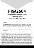 HRM2604 Assignment 5 (ANSWERS) Semester 2 2024 - DISTINCTION GUARANTEED