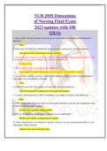 NUR 2058 Dimensions of Nursing Final Exam 2023 updates with 100 Q&As