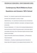 Contemporary World Midterms Exam Questions and Answers 100% Solved