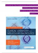 TEST BANK For Tietz Fundamentals of Clinical Chemistry and Molecular Diagnostics, 8th Edition by Nader Rifai, Verified Chapters 1 - 49, Complete Newest Version