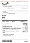 2024 AQA A-level LAW 7162/2 Paper 2 Question Paper & Mark Scheme (Merged) June 2024 [VERIFIED]