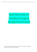 HESI RN EVOLVE Medical-Surgical Assignment Exam