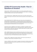 (C228) ATI-Community Health <Test 2> Questions & Answers