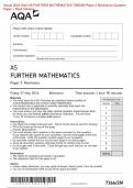 2024 AQA AS FURTHER MATHEMATICS 7366/2M Paper 2 Mechanics QuestionPaper & Mark Scheme (Merged) June 2024 [VERIFIED]