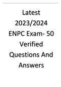 Latest 2023 ENPC Exam- 50 Verified Questions And Answers