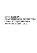 VATI - EXIT RN COMPREHENSIVE PREDICTOR | COMPLETE QUESTIONS with ANSWERS LATEST 2023 