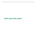 MATH 225N Final Exam 2 Statistic Final, MATH 225N Statistical Reasoning For Health Sciences, Chamberlain College of Nursing.