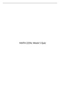 MATH 225N Week 5 Quiz, MATH 225N Statistical Reasoning For Health Sciences, Chamberlain College of Nursing.