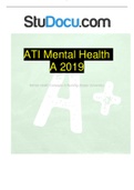 ATI MENTAL HEALTH A 2019 PROCTORED EXAM