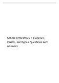 MATH 225N Week 1,2,3,4,5,6,7 and final Exam,  MATH 225N Statistical Reasoning For Health Sciences, Chamberlain College of Nursing.