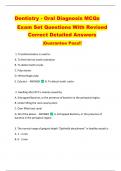 Dentistry - Tooth restoration Exam  Set Questions With Revised  Correct Detailed Answers  |Guarantee Pass!! 