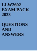 LLW2602 EXAM PACK 2023