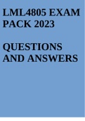 LML4805 EXAM PACK 2023