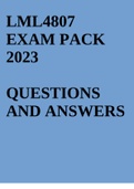 LML4807 EXAM PACK 2023