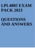 LPL4805 EXAM PACK 2023