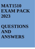 MAT1510 EXAM PACK 2023