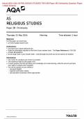 2024 AQA AS RELIGIOUS STUDIES 7061/2B Paper 2B Christianity Question Paper & Mark Scheme (Merged) June 2024 [VERIFIED]