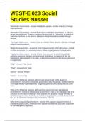 WEST-E 028 Social Studies Nusser Questions & Answers