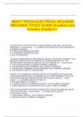 HEAVY TRUCK ELECTRICAL MICHIGAN MECHANIC STUDY GUIDE Questions And Answers Graded A+.