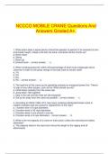   NCCCO MOBILE CRANE Questions And Answers Graded A+.