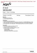 2024 AQA A-LEVEL SOCIOLOGY 7192/2 Paper 2 Question Paper & MarkScheme (Merged) June 2024 [VERIFIED]