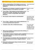 EDF 6223 Exam 2 with Verified Answers Graded A+