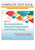 Complete Test Bank:For Bates' Nursing Guide To Physical Examination And History Taking Third Edition  By Beth Hogan-Quigley (Author) Questions & Answers.