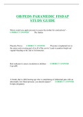 OB/PEDS PARAMEDIC FISDAP STUDY GUIDE