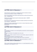 Exam (elaborations) LETRS 1-8 