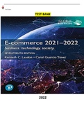 E-commerce 2021–2022-Business, Technology, Society- 17th Edition by Kenneth Laudon & Carol Traver. Complete, Elaborated and Latest Test Bank. ALL Chapters(1-12) Included |270| Pages - Questions & Answers-Updated for 2023