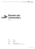 Bouwen aan community's- compleet verslag, jaar 2 CIJFER 8.3!