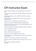 Exam (elaborations) CPI Instructor 