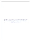 Test Bank Primary Care Interprofessional Collaborative Practice 6th Edition by Terry Mahan Buttaro Chapter 1-228|Complete Guide A+