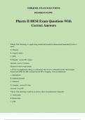 Pharm II HESI Exam Questions With Correct Answers