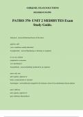 PATHO 370- UNIT 2 MEDIBYTES Exam Study Guide.