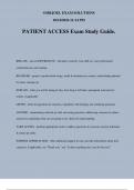 PATIENT ACCESS Exam Study Guide.