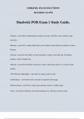 Shadwick POB Exam 1 Study Guide.