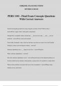 PERS 1101 - Final Exam Concepts Questions With Correct Answers