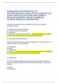 NUR2063/NUR 2063 ESSENTIALS OF PATHOPHYSIOLOGY EXAM 3 STUDY GUIDE ACTUAL EXAM COMPLETE QUESTIONS AND CORRECT DETAILED ANSWERS (VERIFIED ANSWERS) |ALREADY GRADED A+||BRAND NEW!!.