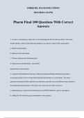 Pharm Final 100 Questions With Correct Answers