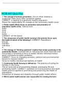 Nursing 443 community Exam 1 study guide