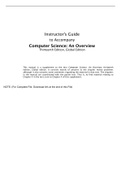 Computer Science An Overview, (Global Edition) 13e Glenn Brookshear, Dennis Brylow (Solution Manual with Test Bank)	