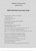 PHY 205 Test 1 Questions With 100% Verified Answers.