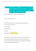 Protect Your Clients - A Practical Guide to Cybersecurity (Oregon) EXAM with Actual Questions & Answers: Latest Update 2025 (graded A+)